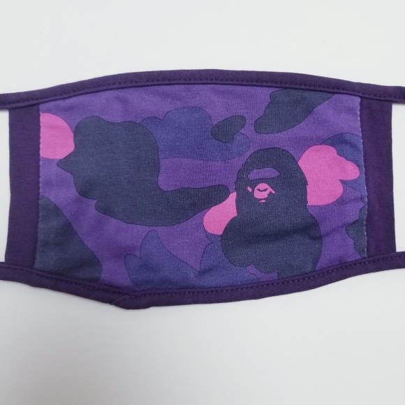 Bape Face Mask Mask Purple Camo - Picture 1 of 9